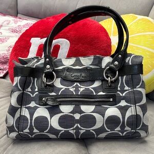 Coach Black and Gray Shoulder Bag